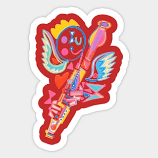 Cupid Bassoonist Sticker